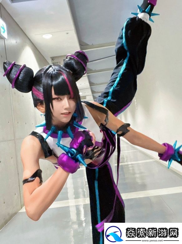 樱花妹COS街头霸王6韩蛛俐俏皮邪魅十分还原！
