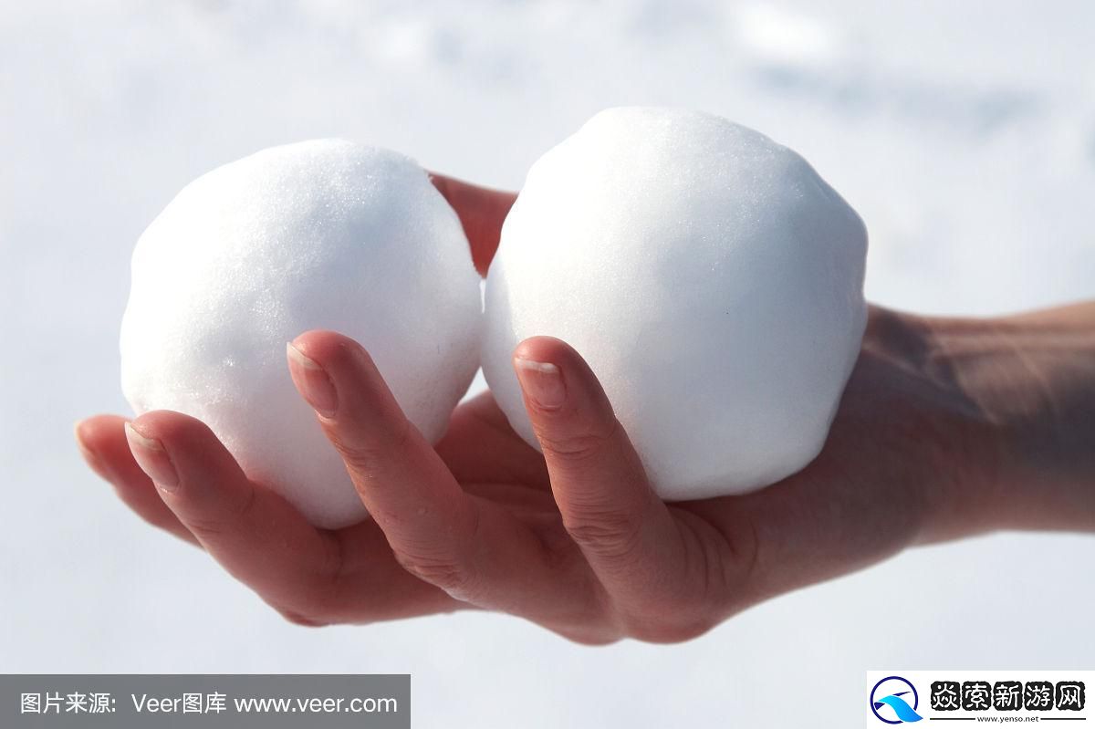 “两团雪球在手