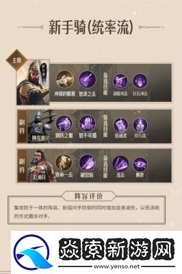 重返帝国新手开荒阵容搭配推荐及战力提升方法