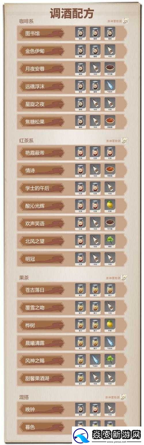 原神覆雪之吻隐藏饮品配方分享