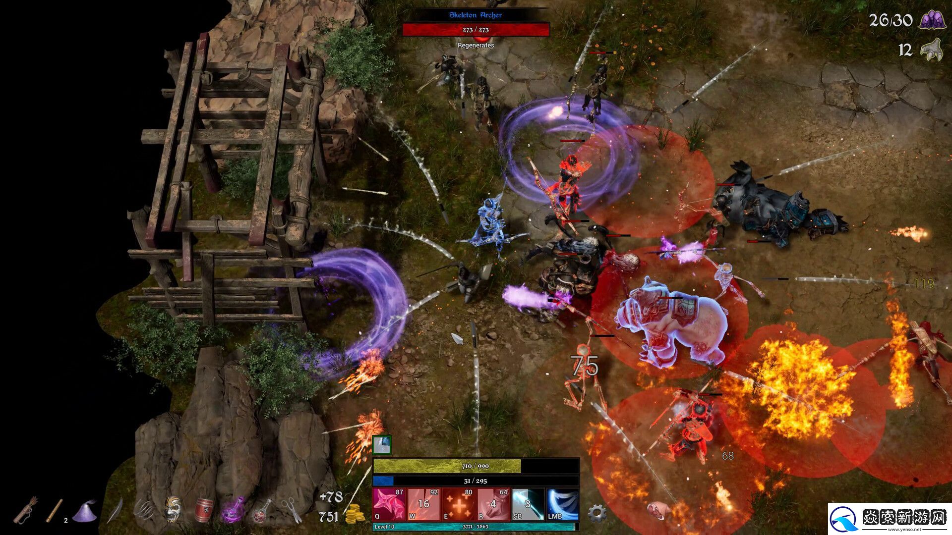 类暗黑快节奏俯视角动作游戏法术塑造者现已在Steam推出试玩Demo