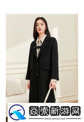 秋水伊人2022黑色毛呢外套