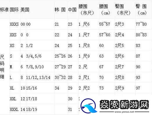 欧洲尺码日本尺码专线美国