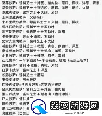 2024年可口的披萨美味的披萨食谱大全