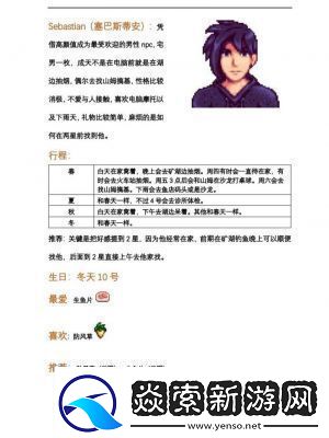 星露谷物语NPC角色位置一览图