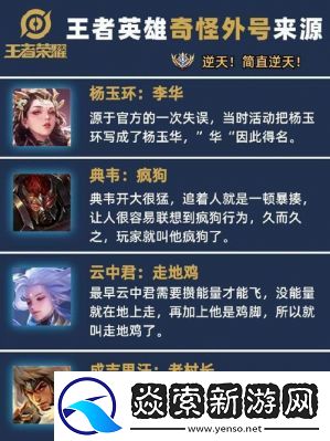 王者荣耀哪个英雄称号更佳