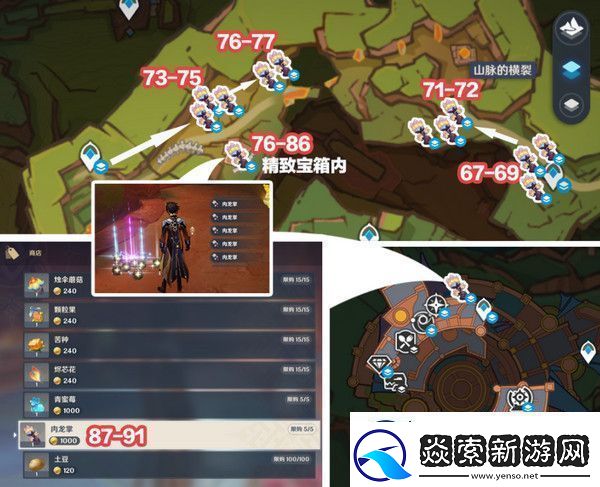 原神肉龙掌采集路线大全