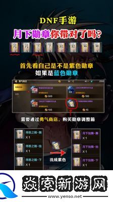 DNF无极图腾勋章选择与搭配攻略