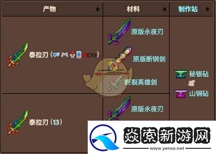 泰拉瑞亚泰拉魔刃怎么获取