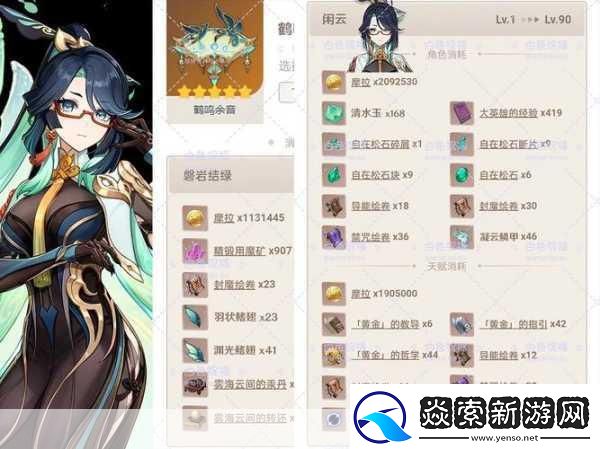 原神鹤鸣余音武器突破材料全解析