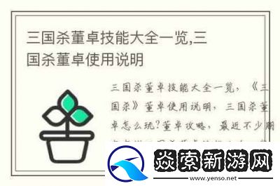 三国杀董卓技能详解与解析