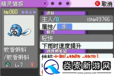 口袋妖怪漆黑的魅影中