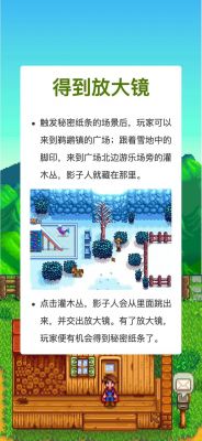 星露谷物语冬日谜团黑影位置攻略