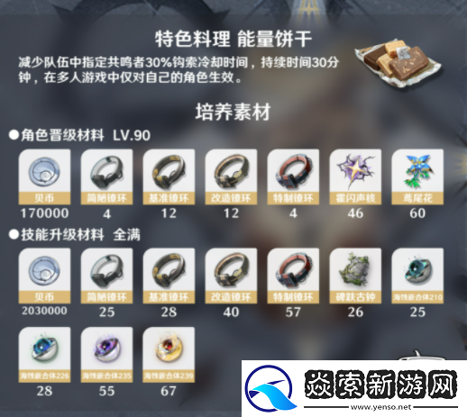 鸣潮卡卡罗培养材料一览