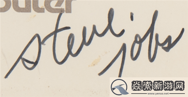 乔布斯亲笔签名名片拍卖