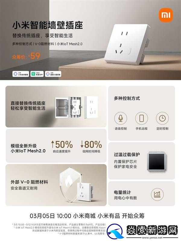 小米智能墙壁插座来袭