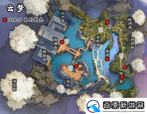 一梦江湖手游6月22日坐观万象坐标究竟隐藏在哪些神秘地点