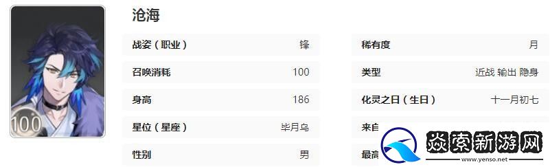 咏月风雅沧海技能属性详解及图鉴