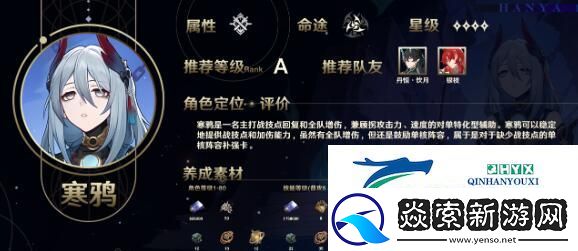 崩坏星穹铁道寒鸦强度怎么样