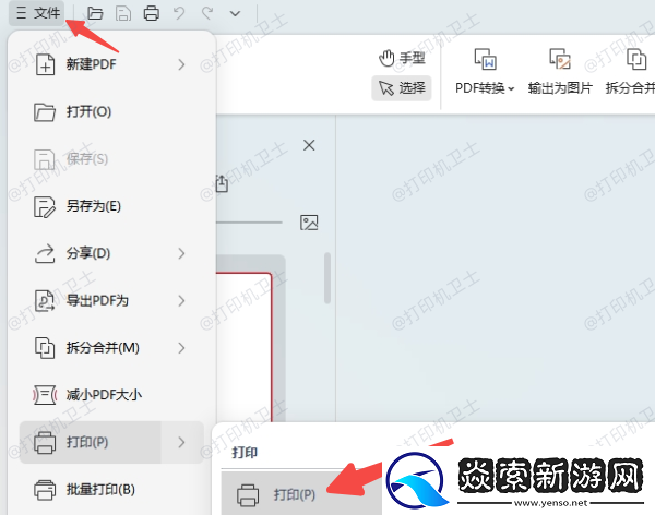 如何打印pdf格式的文件