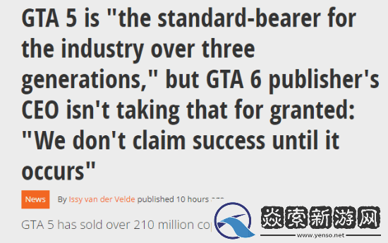 保持谦虚!GTA6发行商老板