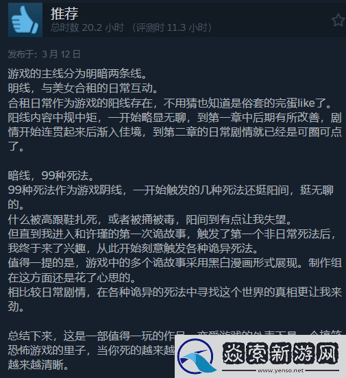 与美女合租的99种死法现已发售