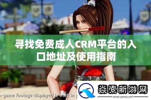 寻找免费成人CRM平台的入口地址及使用指南