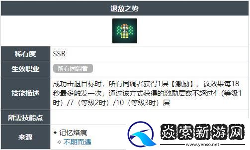白荆回廊退敌之势技能获得方法