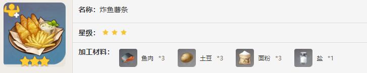 原神炸鱼薯条效果介绍