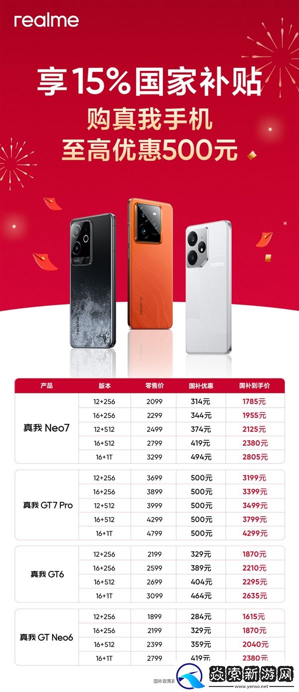 真我手机全产品国补开启