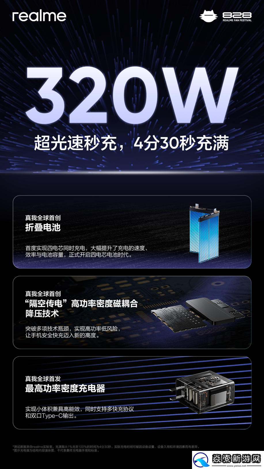 真我首发320W超光速秒充