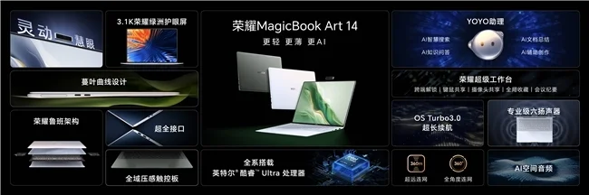 荣耀绿洲护眼屏+行业最高屏占比!荣耀MagicBook